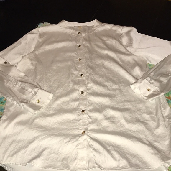 Long sleeve white & gold Michael kors top - Picture 5 of 7